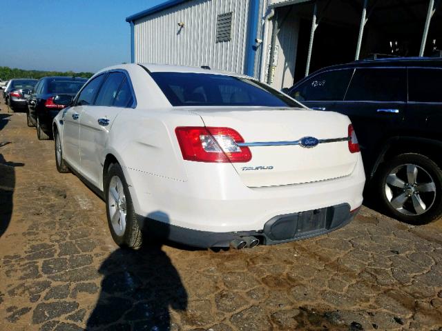 1FAHP2DW7CG109050 - 2012 FORD TAURUS SE WHITE photo 3