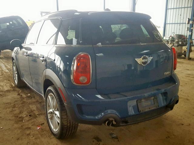 WMWZC3C54CWL82894 - 2012 MINI COOPER S C BLUE photo 3