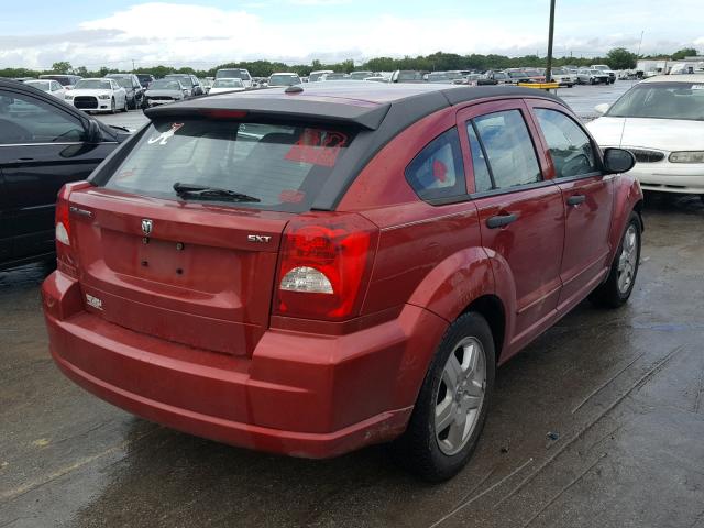 1B3HB48B28D627105 - 2008 DODGE CALIBER SX RED photo 4