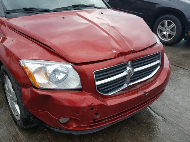 1B3HB48B28D627105 - 2008 DODGE CALIBER SX RED photo 9