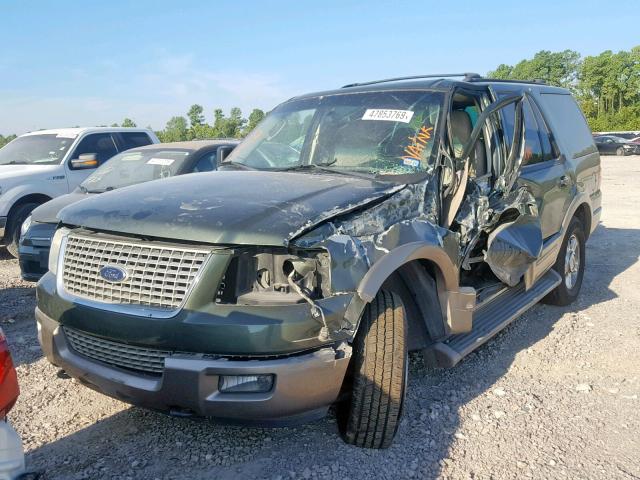 1FMPU18L73LC07765 - 2003 FORD EXPEDITION GREEN photo 2