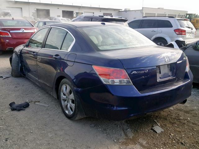 1HGCP26849A065766 - 2009 HONDA ACCORD EXL BLUE photo 3