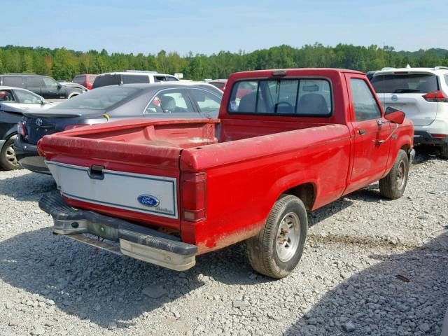 1FTCR10U5MUC62395 - 1991 FORD RANGER RED photo 4