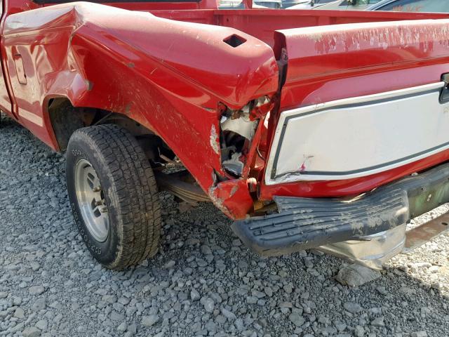 1FTCR10U5MUC62395 - 1991 FORD RANGER RED photo 9