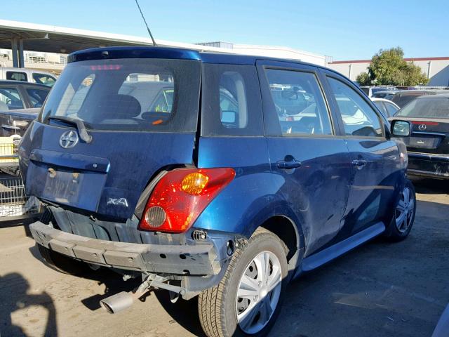 JTKKT624550128026 - 2005 TOYOTA SCION XA BLUE photo 4