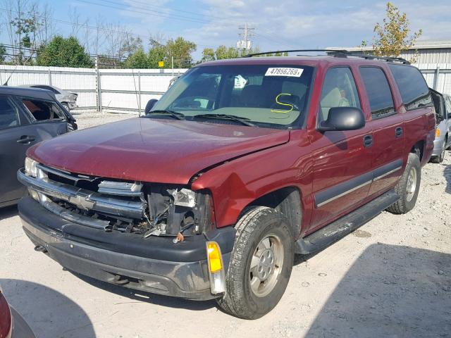 1GNFK16Z92J162648 - 2002 CHEVROLET SUBURBAN K RED photo 2