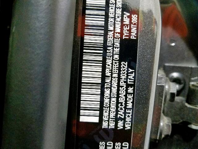 ZACCJBAB5JPH03322 - 2018 JEEP RENEGADE S 灰色 照片 10