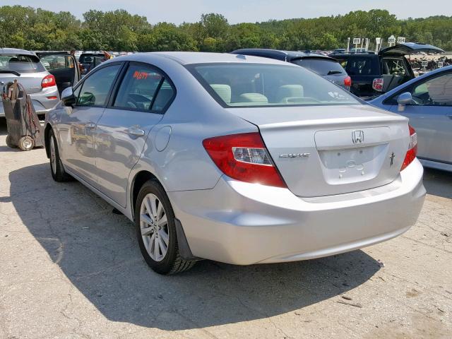 19XFB2F83CE055499 - 2012 HONDA CIVIC EX SILVER photo 3