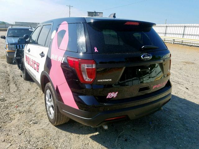 1FM5K8AR4JGA84453 - 2018 FORD EXPLORER P BLACK photo 3