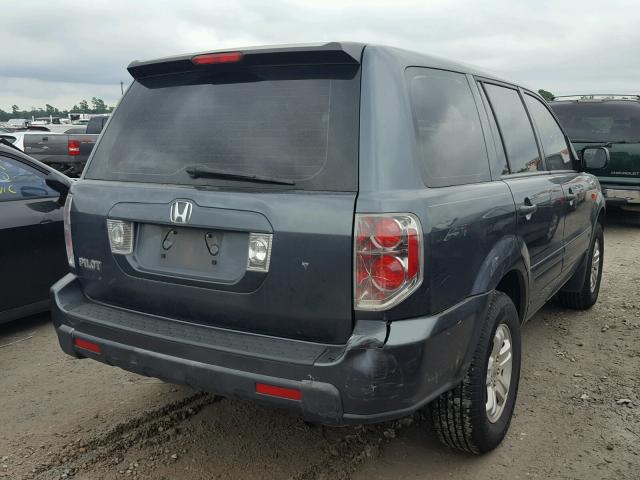 5FNYF28156B019034 - 2006 HONDA PILOT LX BLUE photo 4