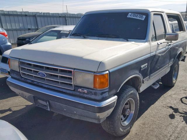 1FMEU15H3KLA28001 - 1989 FORD BRONCO U10 BLUE photo 2