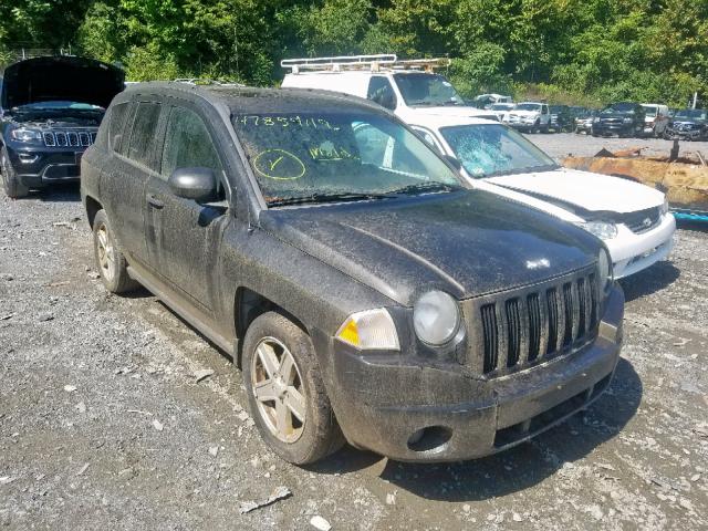 1J8FF47W17D581871 - 2007 JEEP COMPASS BLACK photo 1