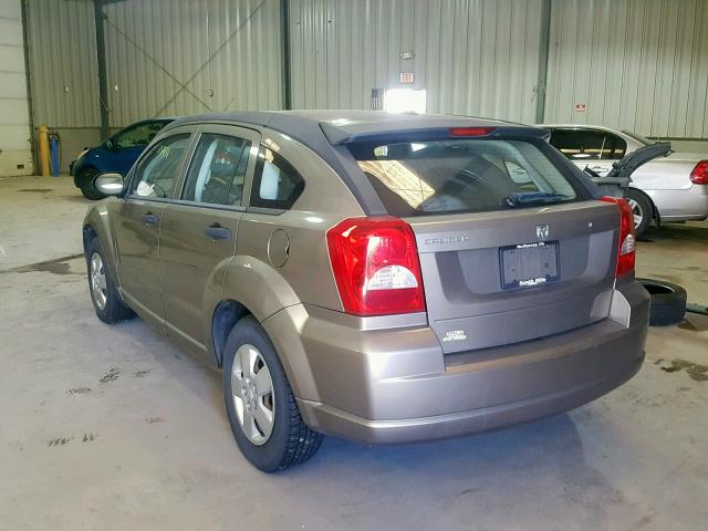 1B3HB28B77D243842 - 2007 DODGE CALIBER TAN photo 3