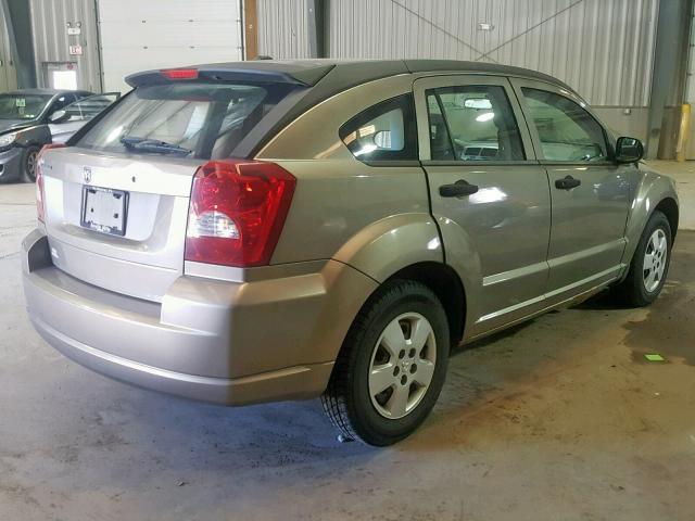 1B3HB28B77D243842 - 2007 DODGE CALIBER TAN photo 4