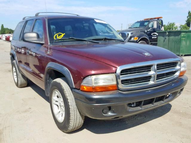 1B4HR38N42F182342 - 2002 DODGE DURANGO SP BURGUNDY photo 1