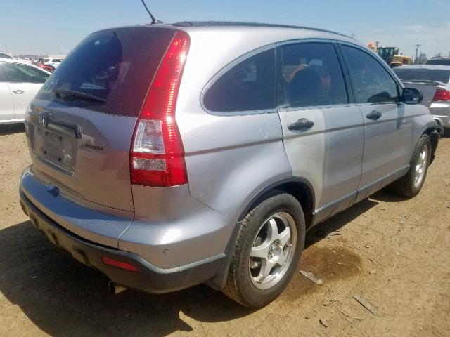 JHLRE48367C047575 - 2007 HONDA CR-V LX SILVER photo 4