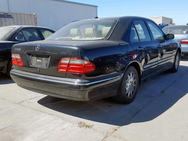 WDBJF65J71B386573 - 2001 MERCEDES-BENZ E 320 BLACK photo 4