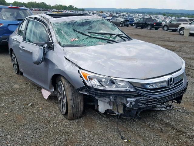 1HGCR2F89HA194224 - 2017 HONDA ACCORD EXL SILVER photo 1