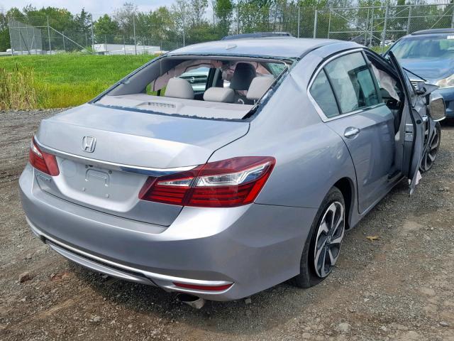 1HGCR2F89HA194224 - 2017 HONDA ACCORD EXL SILVER photo 4