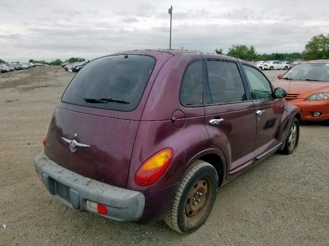 3C8FY4BB31T691326 - 2001 CHRYSLER PT CRUISER PURPLE photo 4