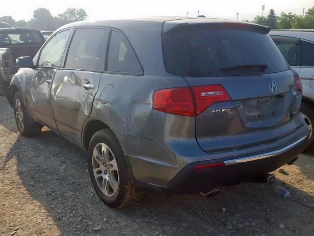 2HNYD28578H000758 - 2008 ACURA MDX SPORT GRAY photo 3