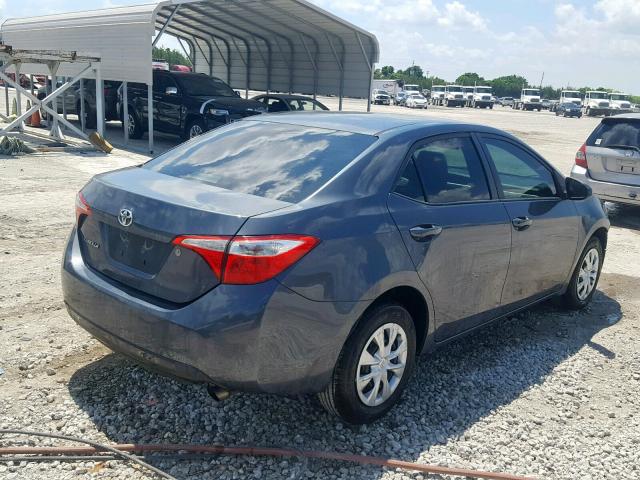 2T1BURHE2FC254387 - 2015 TOYOTA COROLLA L GRAY photo 4