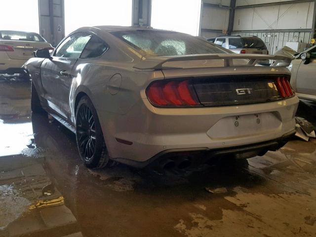 1FA6P8CF9J5177337 - 2018 FORD MUSTANG GT SILVER photo 3