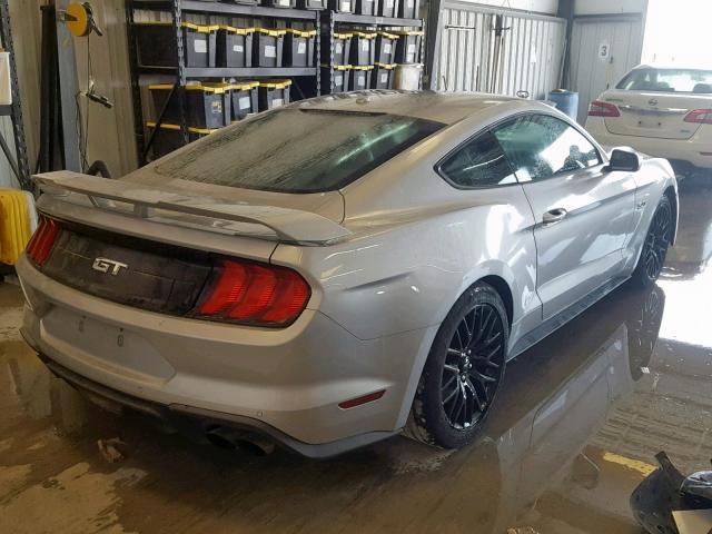 1FA6P8CF9J5177337 - 2018 FORD MUSTANG GT SILVER photo 4