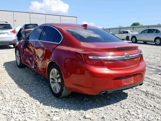 2G4GN5EX9F9120764 - 2015 BUICK REGAL PREM RED photo 3