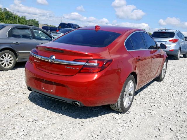 2G4GN5EX9F9120764 - 2015 BUICK REGAL PREM RED photo 4