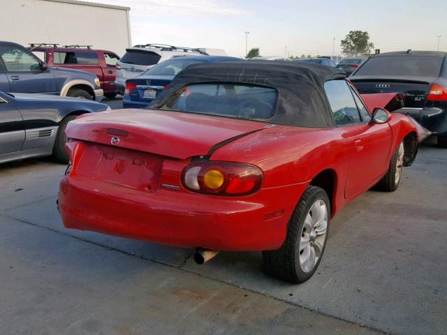 JM1NB3532X0110823 - 1999 MAZDA MX-5 MIATA RED photo 4