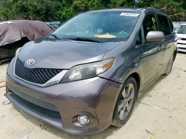 5TDXK3DC1CS176894 - 2012 TOYOTA SIENNA SPO CHARCOAL photo 2