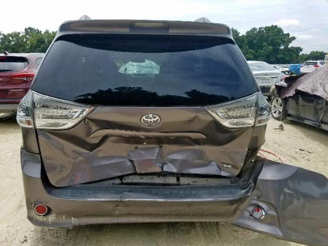 5TDXK3DC1CS176894 - 2012 TOYOTA SIENNA SPO CHARCOAL photo 9