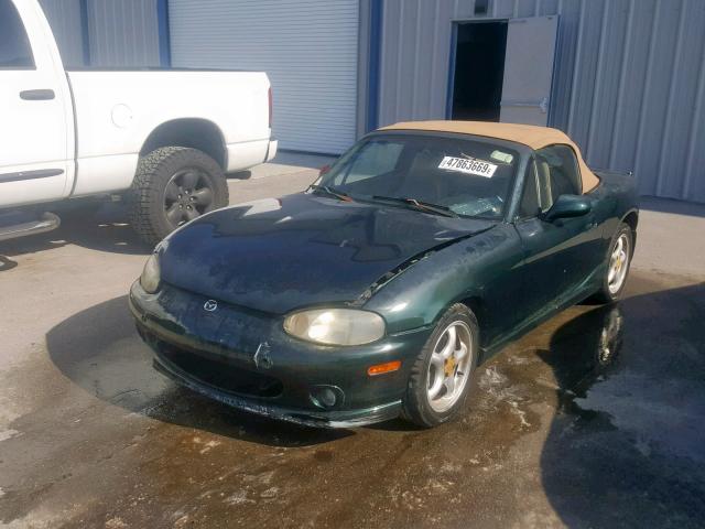 JM1NB3536X0127317 - 1999 MAZDA MX-5 MIATA GREEN photo 2