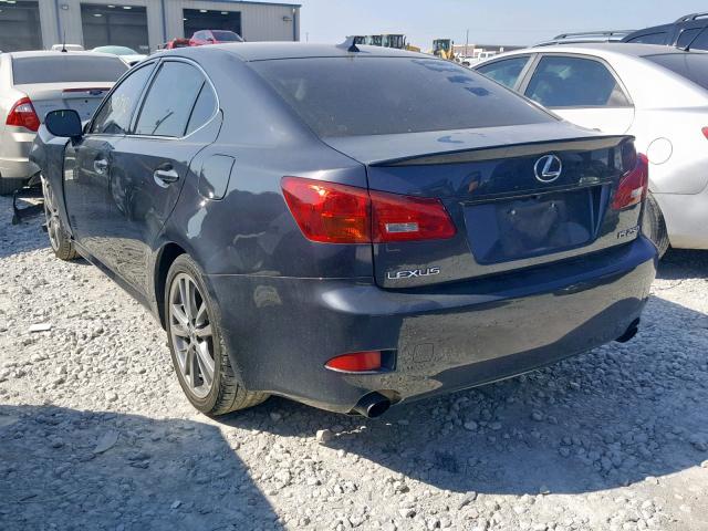 JTHBK262782076191 - 2008 LEXUS IS 250 BLACK photo 3