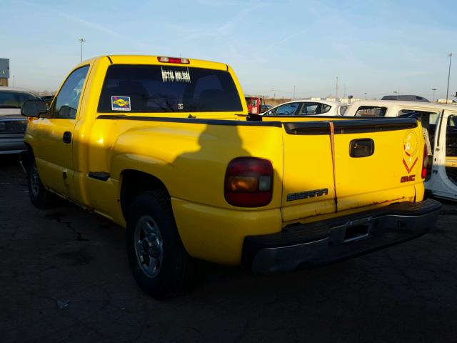 1GTEC14V42Z302754 - 2002 GMC NEW SIERRA YELLOW photo 3