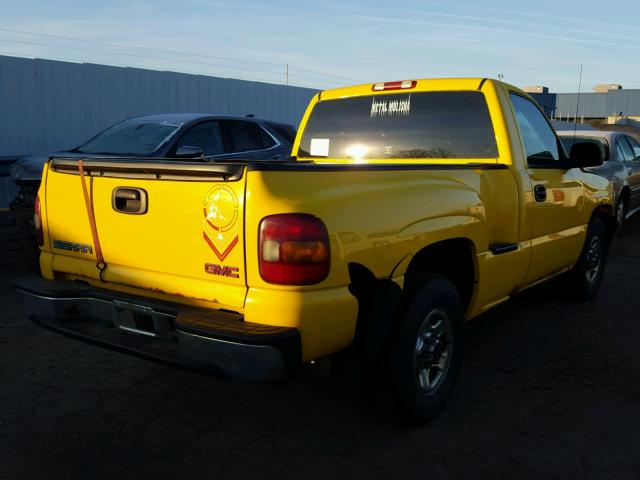 1GTEC14V42Z302754 - 2002 GMC NEW SIERRA YELLOW photo 4