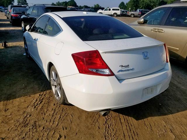 1HGCS2B81BA007284 - 2011 HONDA ACCORD EXL WHITE photo 3