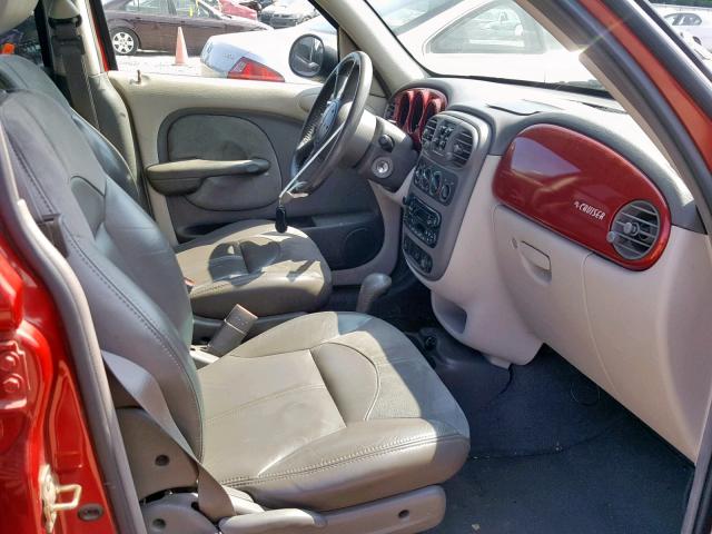 3C8FY4BB21T599737 - 2001 CHRYSLER PT CRUISER RED photo 5