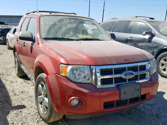 1FMCU03168KC91850 - 2008 FORD ESCAPE XLT RED photo 1