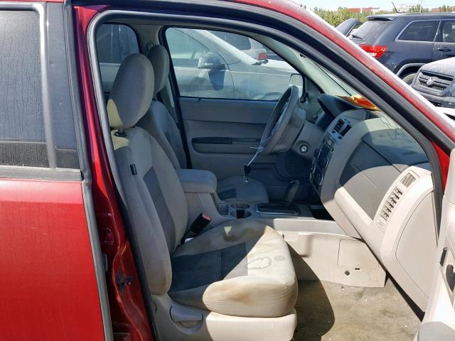 1FMCU03168KC91850 - 2008 FORD ESCAPE XLT RED photo 5