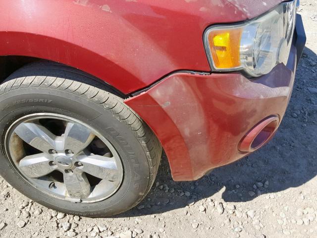 1FMCU03168KC91850 - 2008 FORD ESCAPE XLT RED photo 9