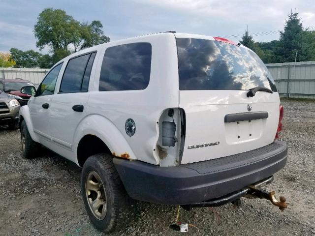 1D4HB38N74F161935 - 2004 DODGE DURANGO ST WHITE photo 3