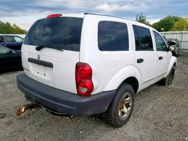 1D4HB38N74F161935 - 2004 DODGE DURANGO ST WHITE photo 4