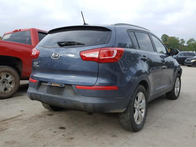 KNDPB3A22C7322046 - 2012 KIA SPORTAGE B BLUE photo 4