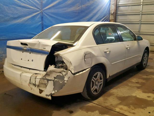 1G1ZS57F77F265717 - 2007 CHEVROLET MALIBU LS WHITE photo 4