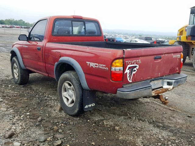 5TEPM62N61Z768565 - 2001 TOYOTA TACOMA RED photo 3