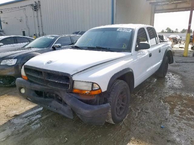 1D7HL38K64S780801 - 2004 DODGE DAKOTA QUA WHITE photo 2