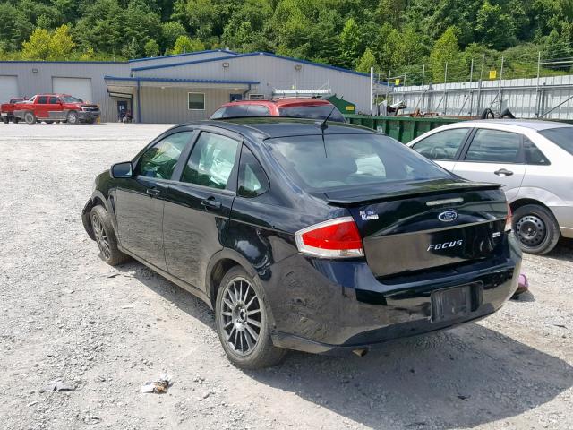 1FAHP3GN9BW126039 - 2011 FORD FOCUS SES BLACK photo 3