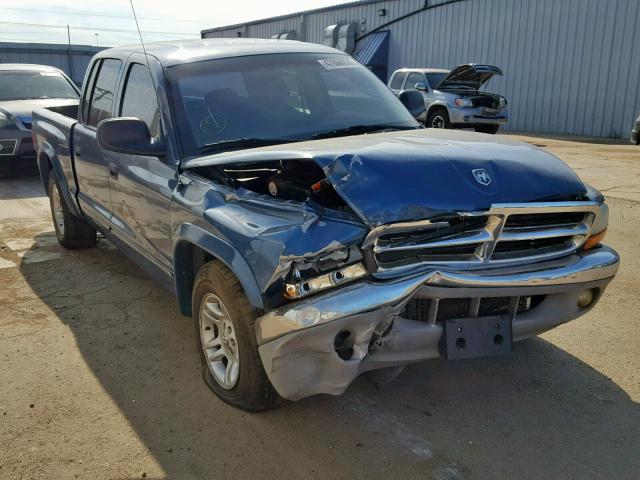 1D7HL48X03S181232 - 2003 DODGE DAKOTA QUA BLUE photo 1